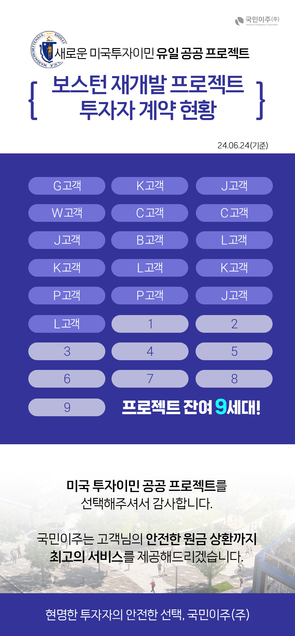 보스턴 재개발 프로젝트 투자자 계약 현황