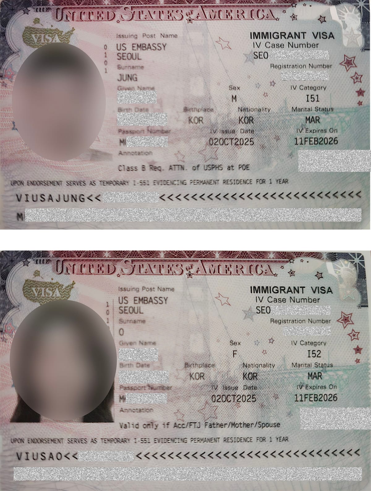 미국투자이민 승인서